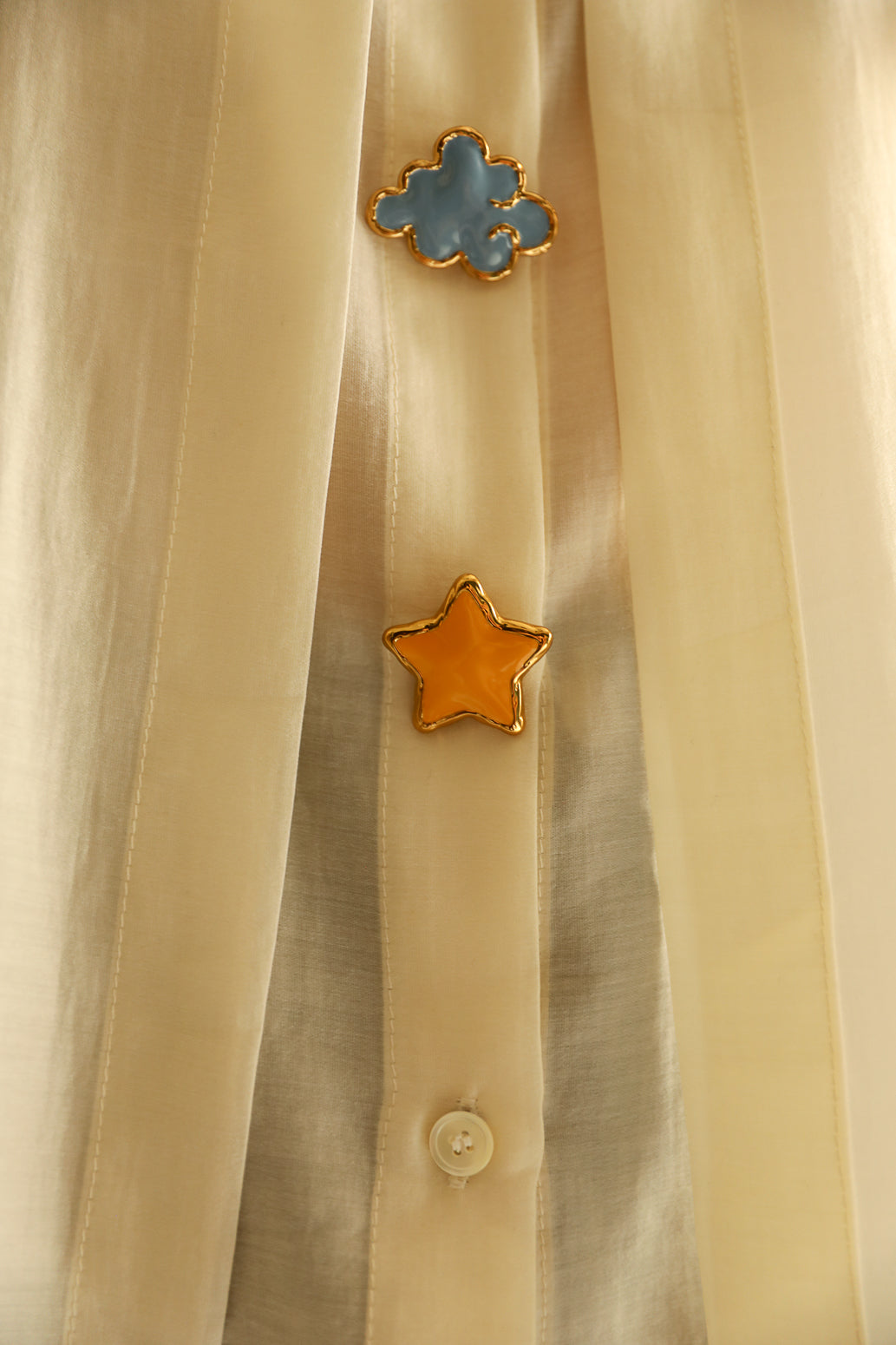 Dessin de chemise ETOILE, ocre