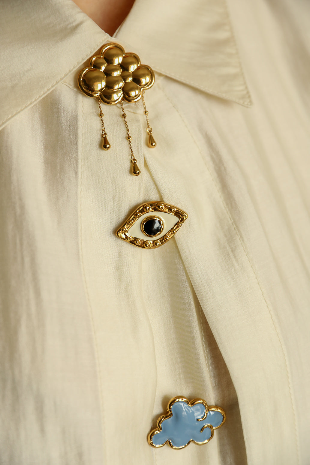 Dessin de chemise OEIL, noir & blanc