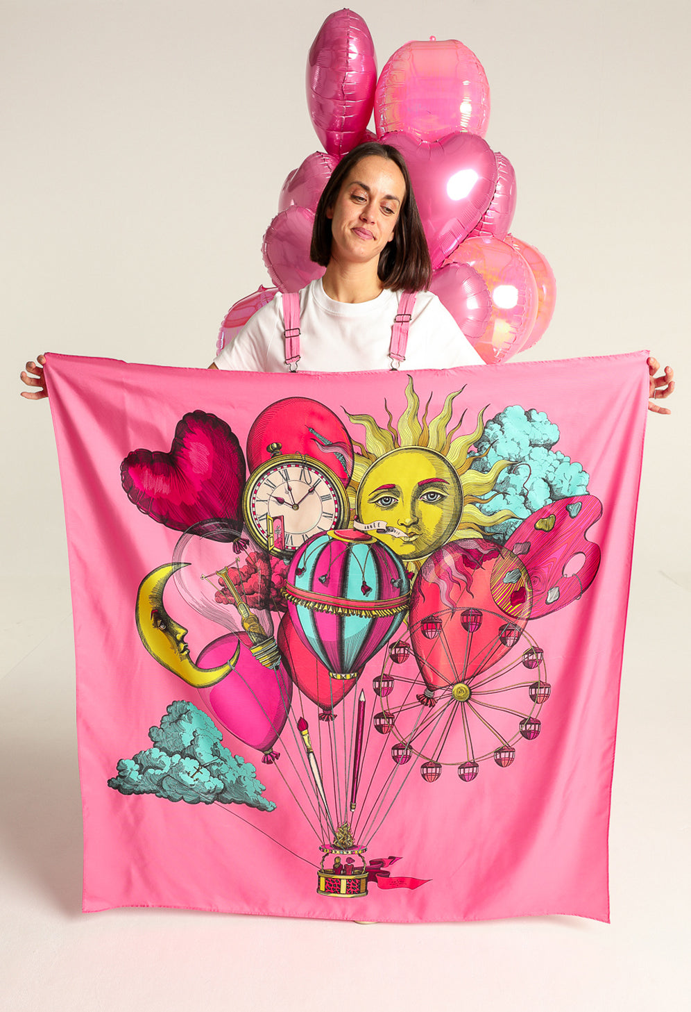 Carré de soie 130cm 10 ans, flashy