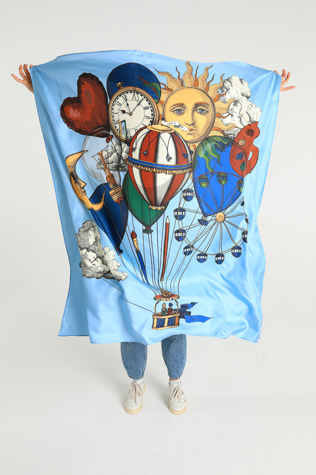 Carré de soie 130cm 10 ans, neutre