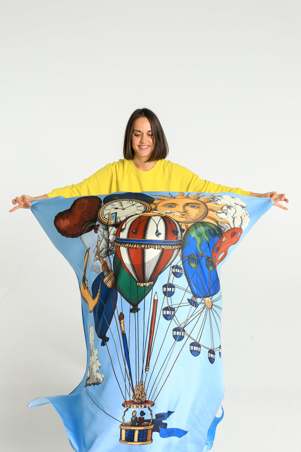 Carré de soie 130cm 10 ans, neutre