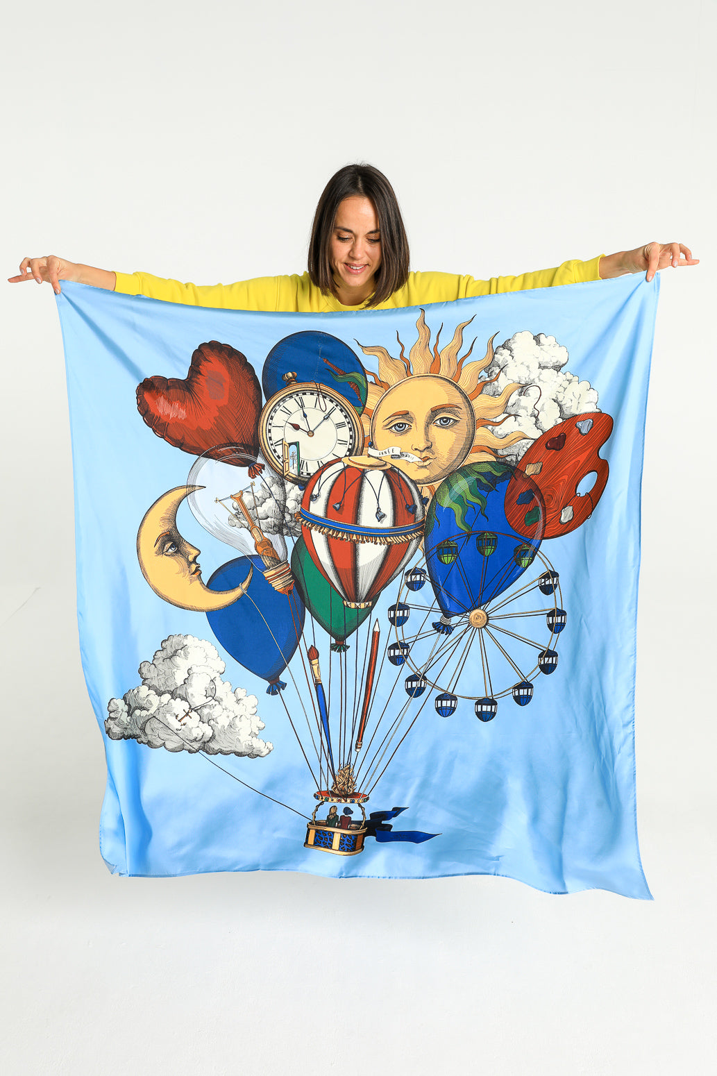 Carré de soie 130cm 10 ans, neutre