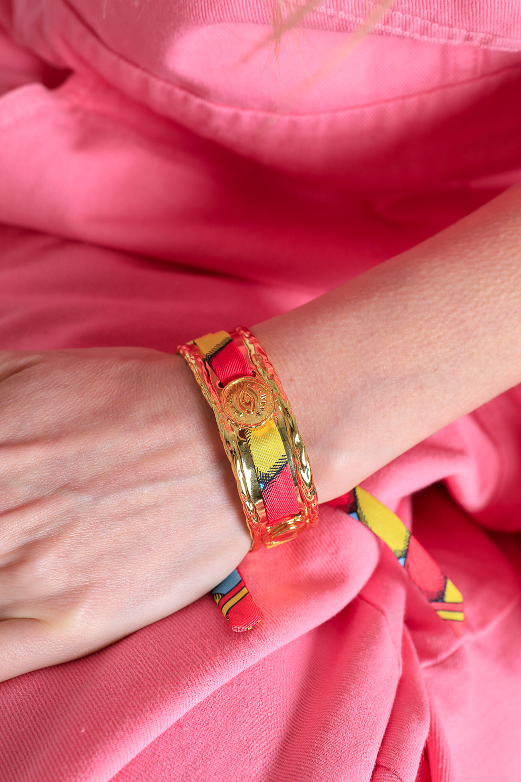 Irma cuff and its Blue Words ribbon