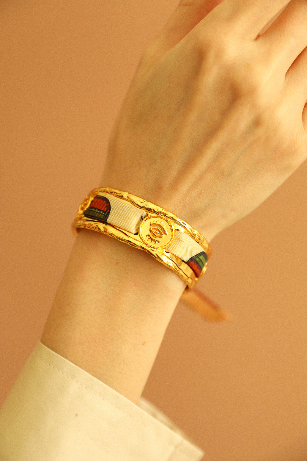 Irma cuff and its Blue Words ribbon