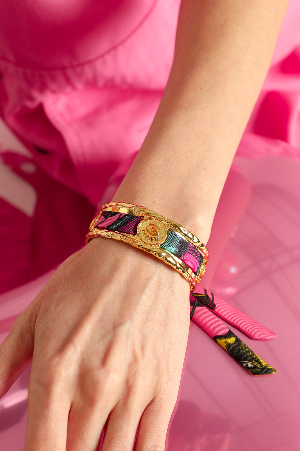 Irma cuff and its Blue Words ribbon