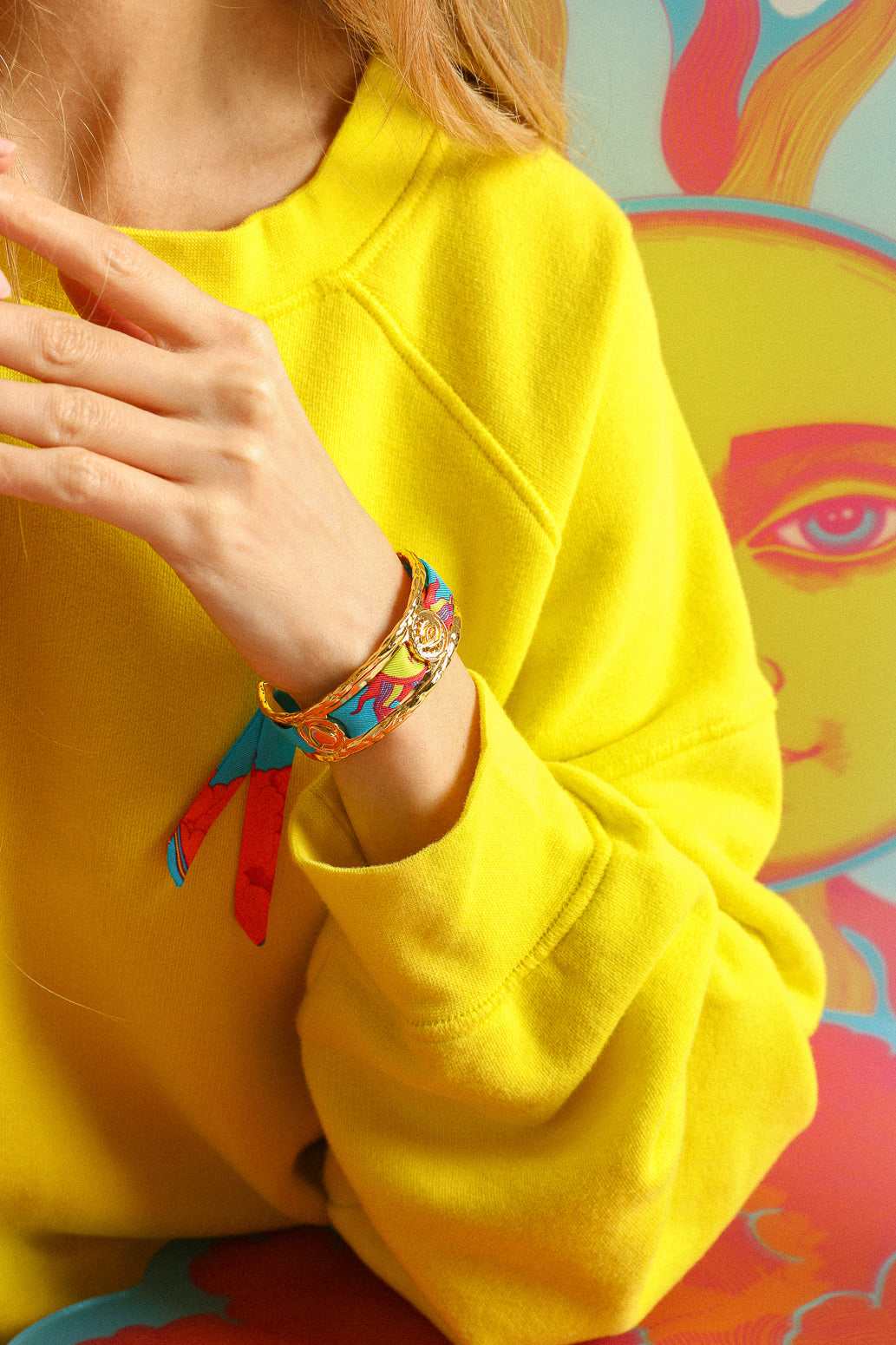 Irma cuff and its Blue Words ribbon