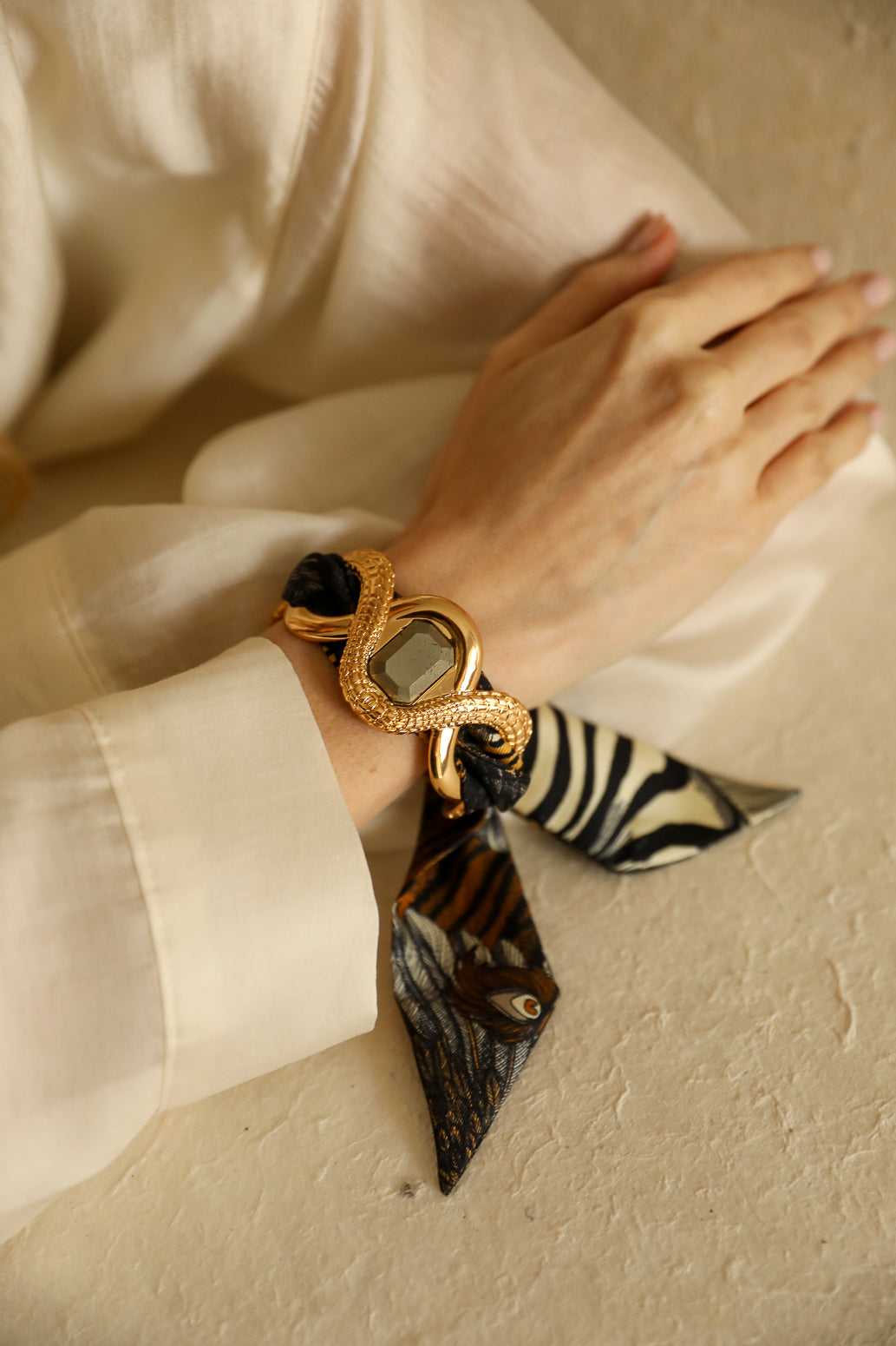 Bracelet en soie 4cm Fantastiques, neutre