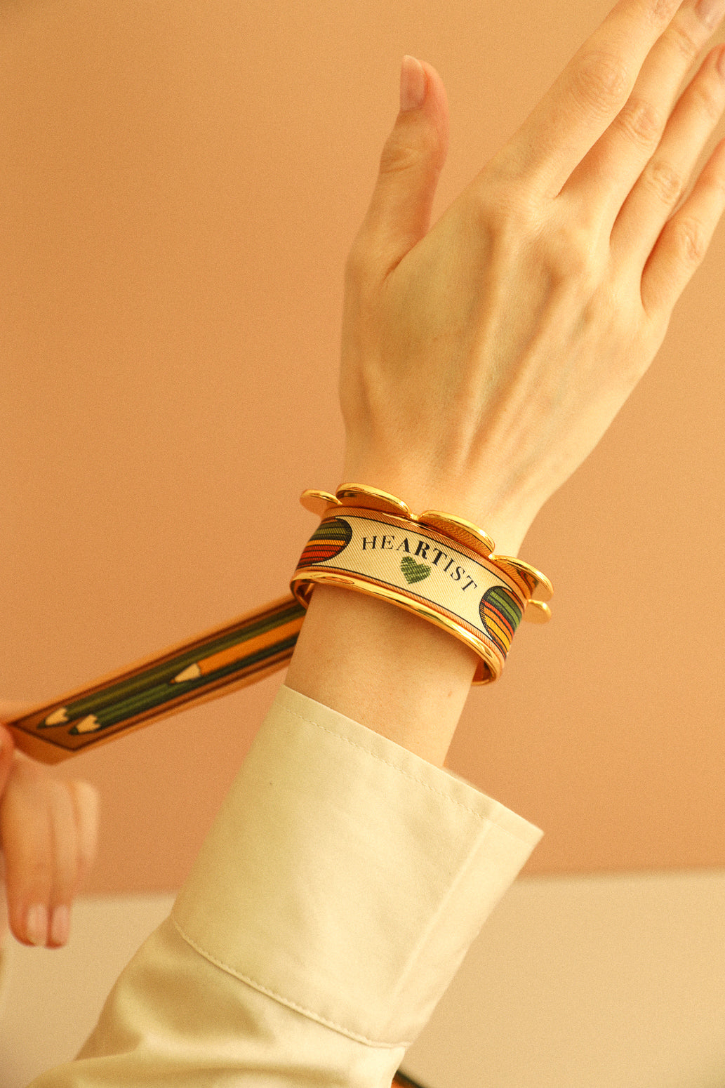 Pennant cuff and ribbon The Blue Words