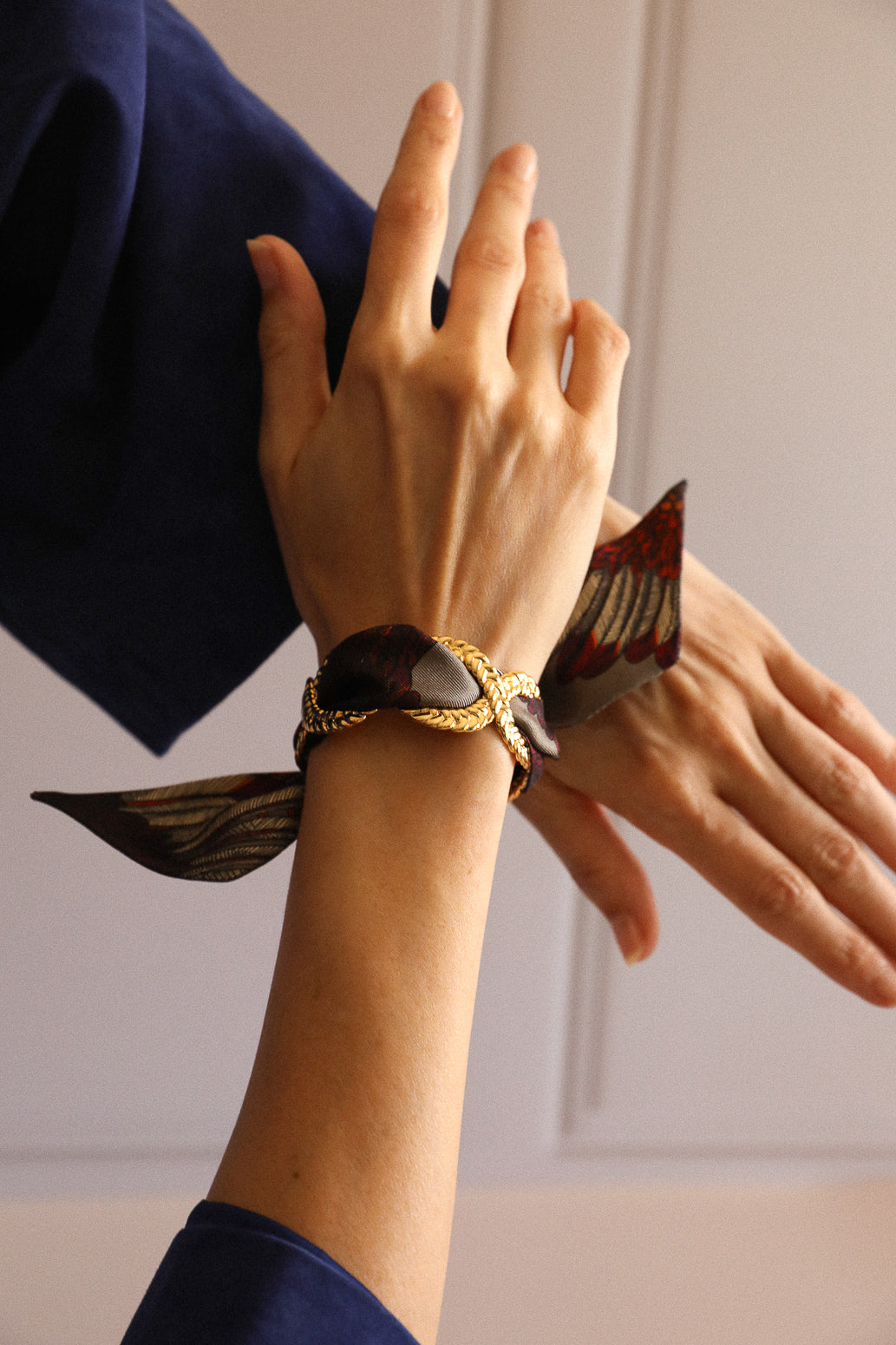 Manchette Tresse or Brillant