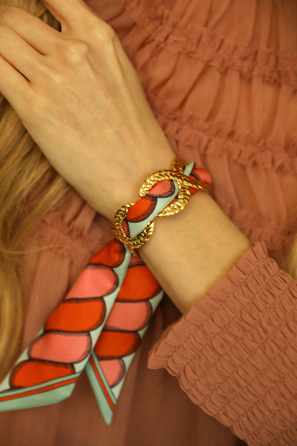 Bracelet en soie 4cm Bim, neutre