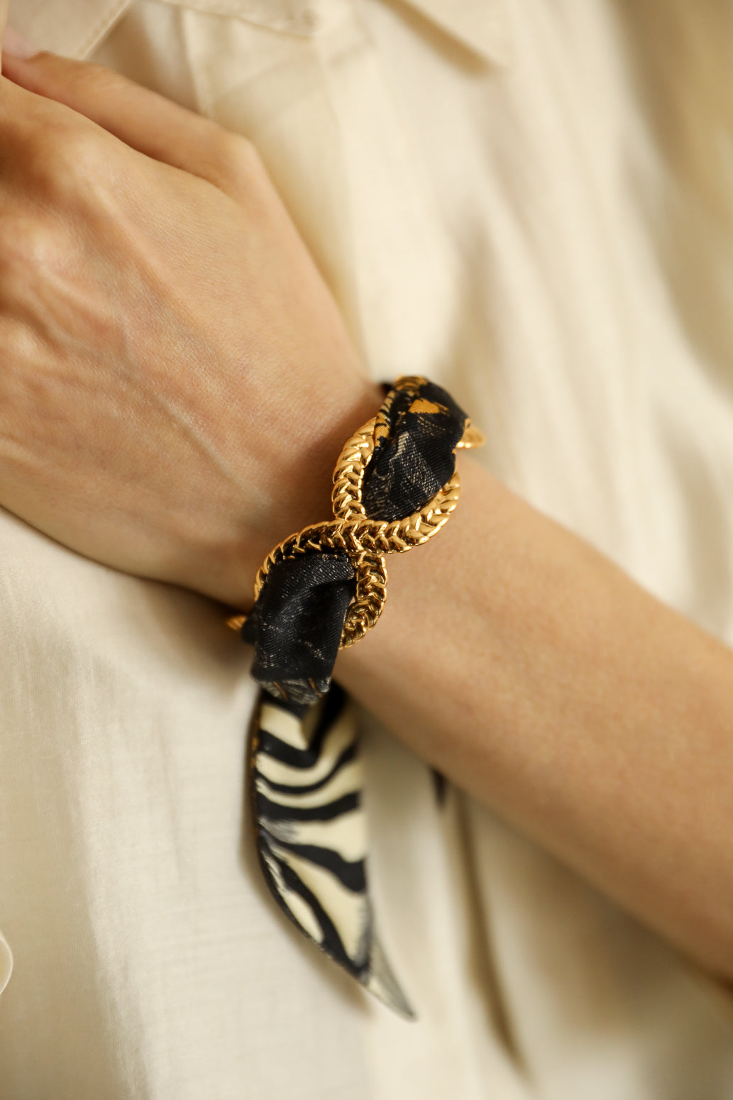 Bracelet en soie 4cm Fantastiques, neutre