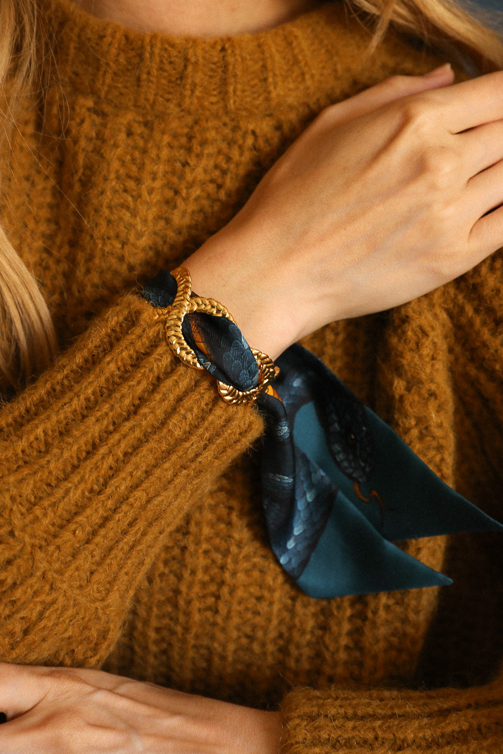 Manchette Tresse Or Brillant, Automne N°26