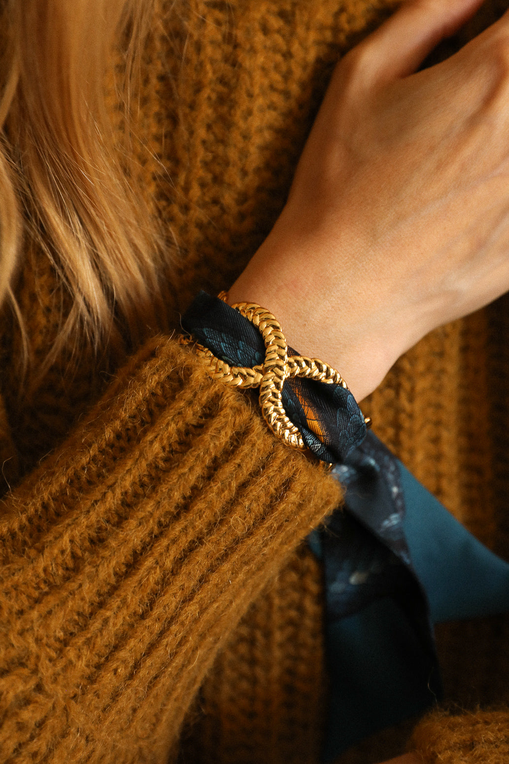 Manchette Tresse Or Brillant, Automne N°26