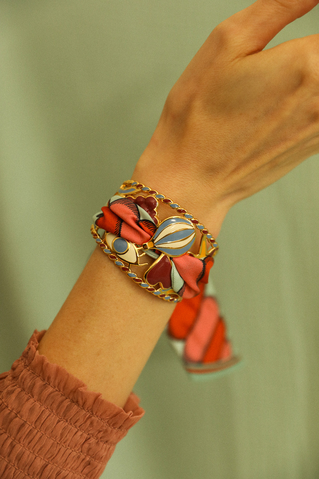 Bracelet en soie 4cm Bim, neutre
