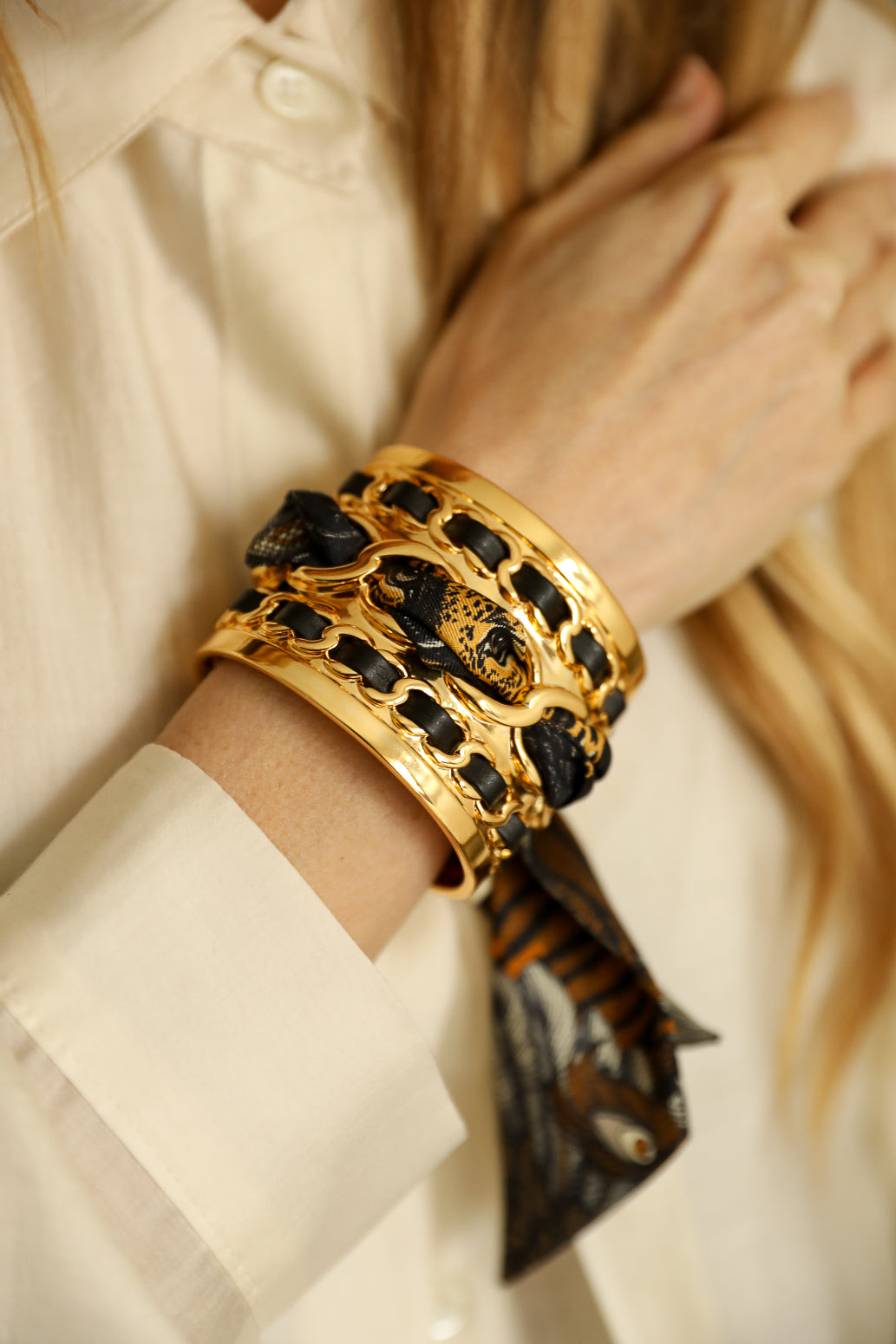 Bracelet en soie 4cm Fantastiques, neutre