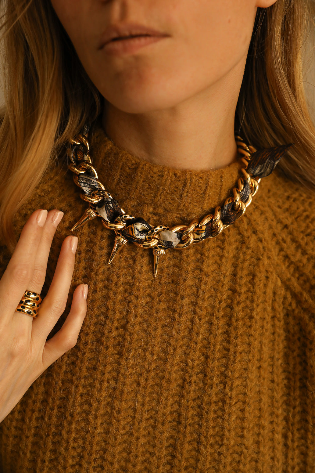 Collier Léopard Or