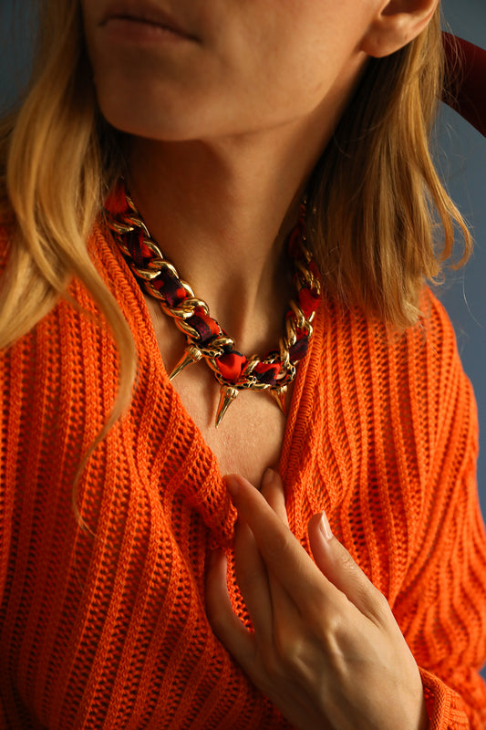 Collier Léopard or, Automne N°26