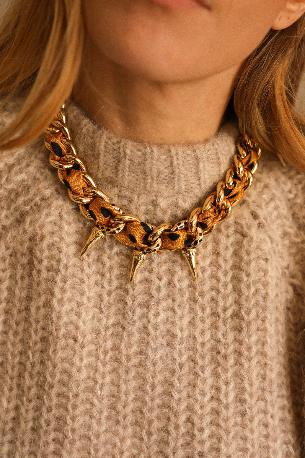 Collier Léopard Or