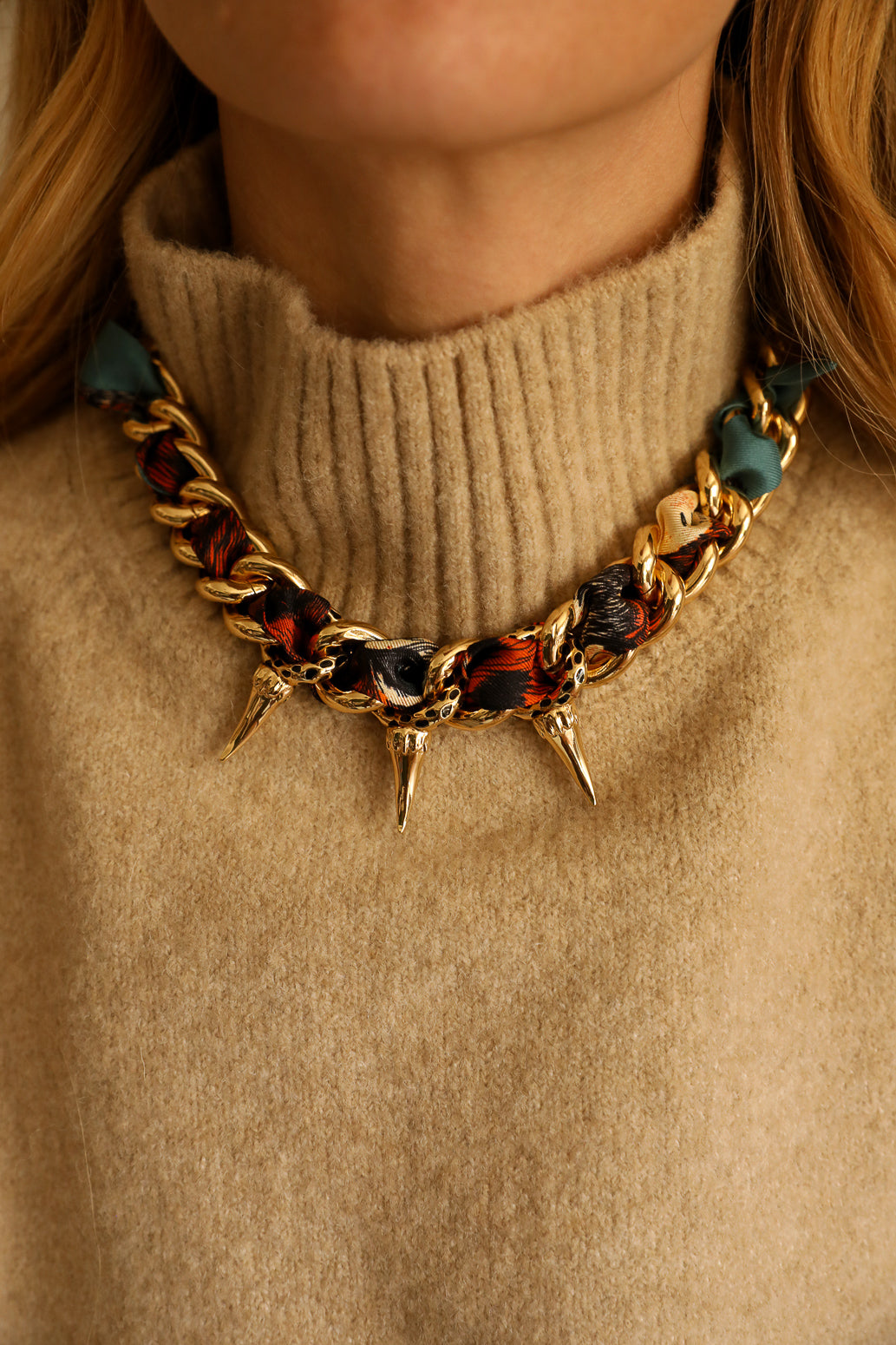 Collier Léopard or, Automne N°26