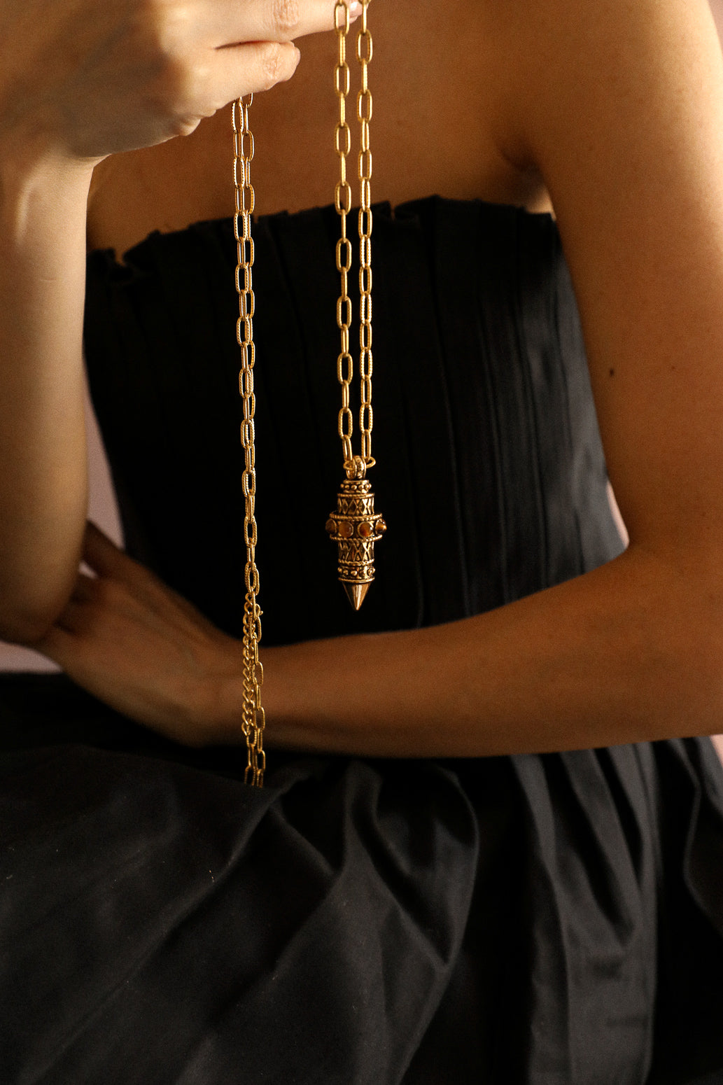 Collier Pendule Oeil de Tigre