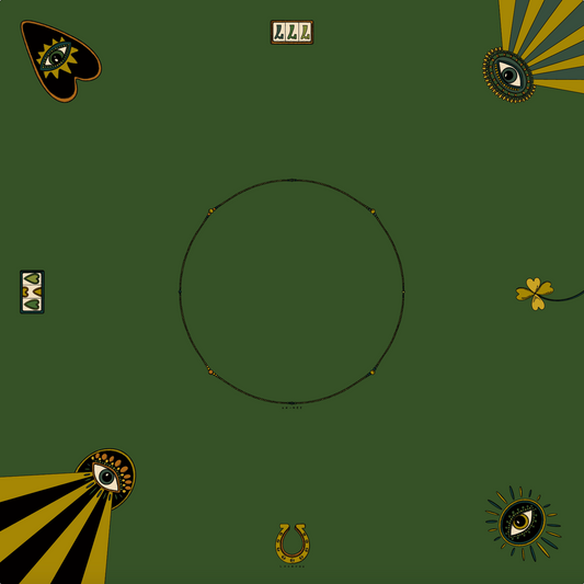 Silk bandana 55cm Luckyou, green