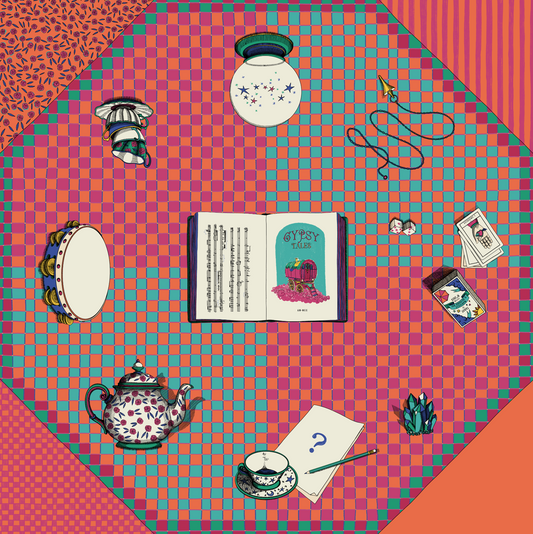 90cm Gypsy Tales silk square, pop