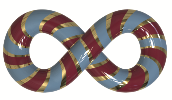 Ornement à foulard BIM or, émail bordeaux