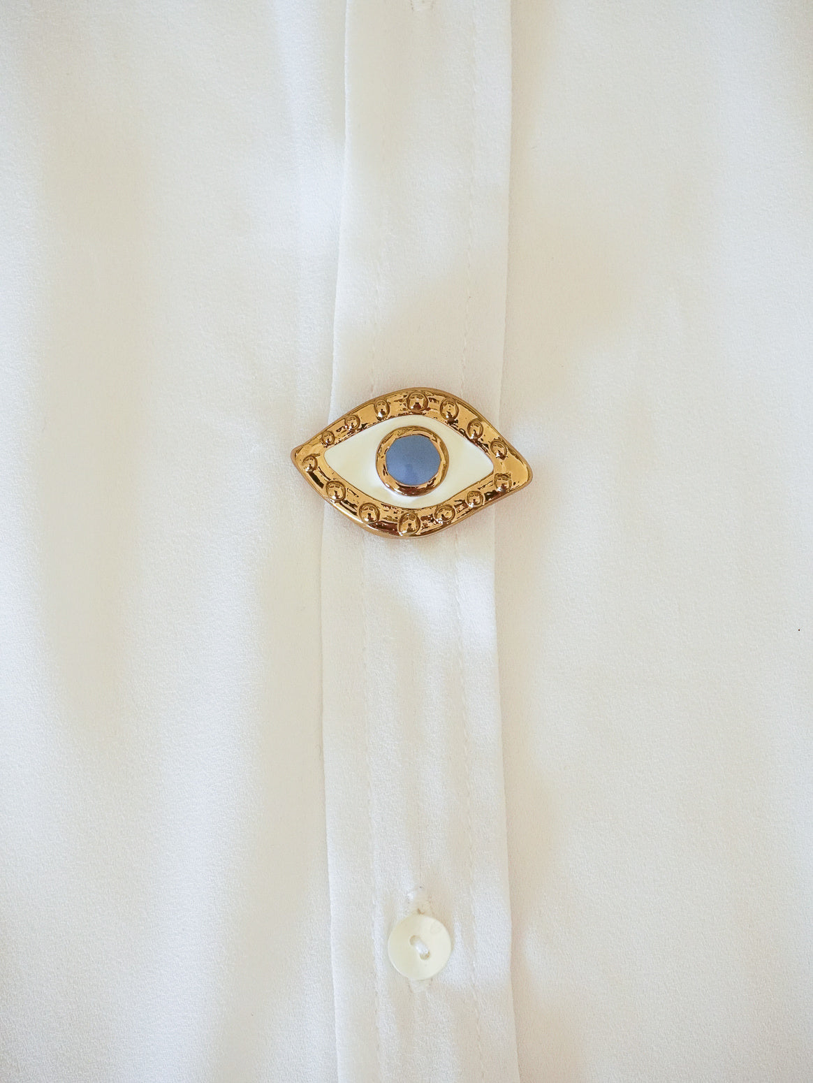 Dessin de chemise OEIL, bleu Jean
