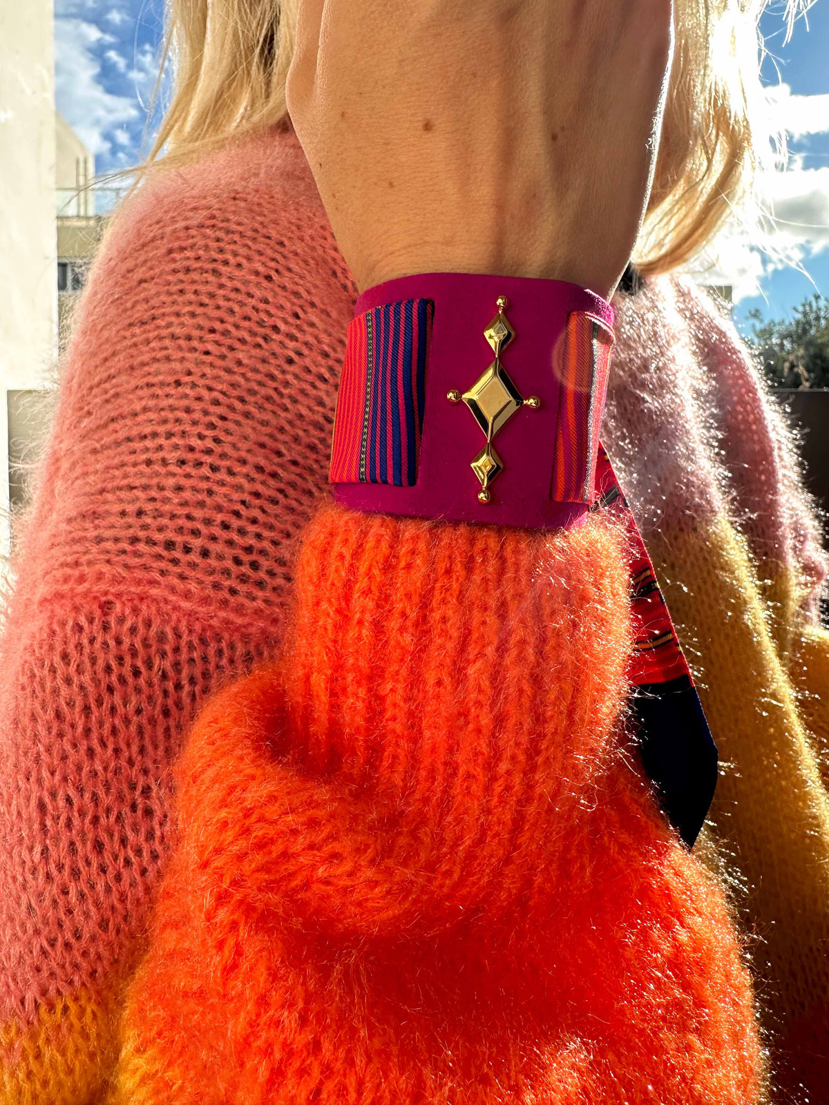 Black Circus Cuff and Gypsy Tales Ribbon, Curry