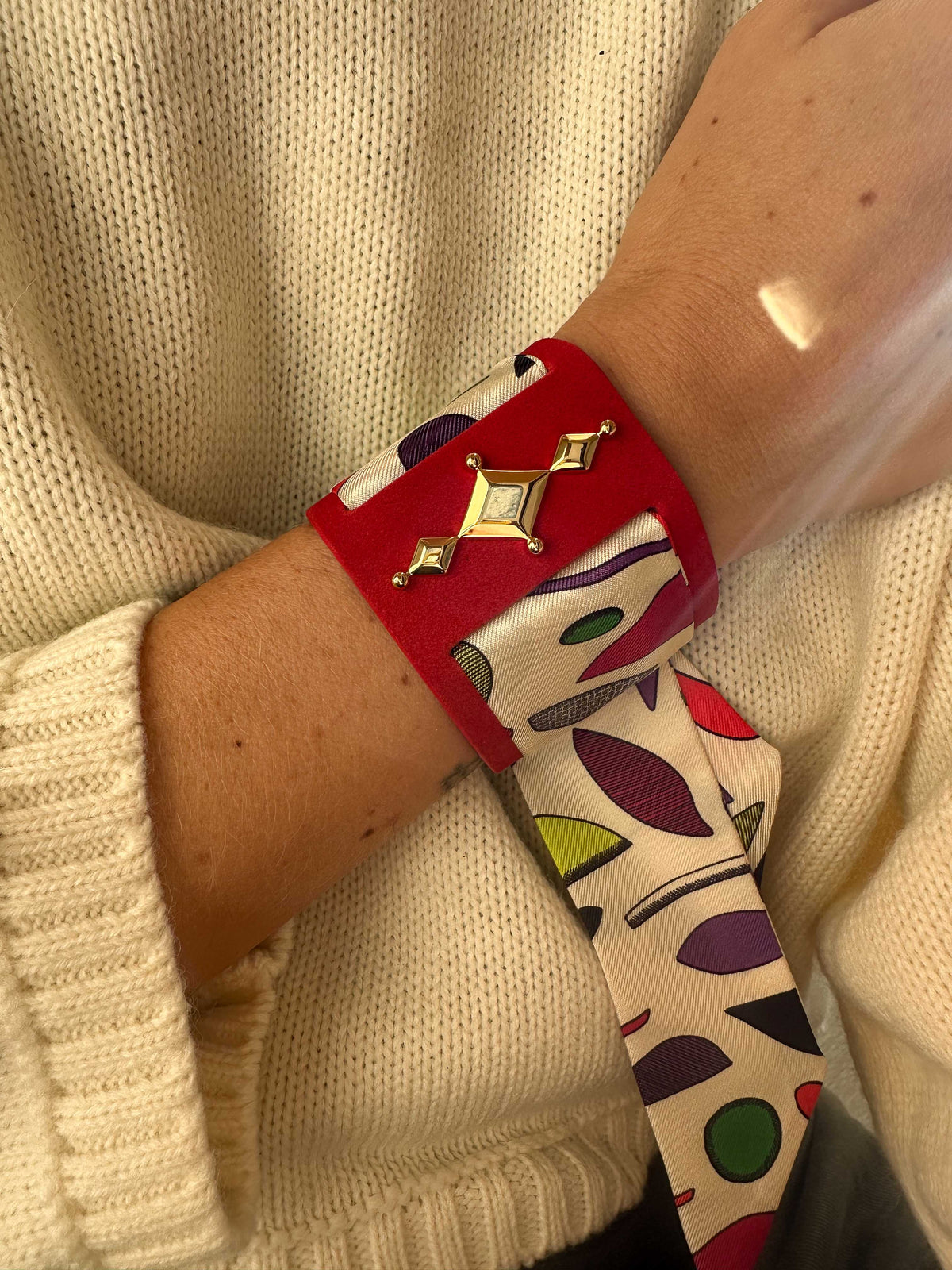 Black Circus Cuff and Gypsy Tales Ribbon, Curry