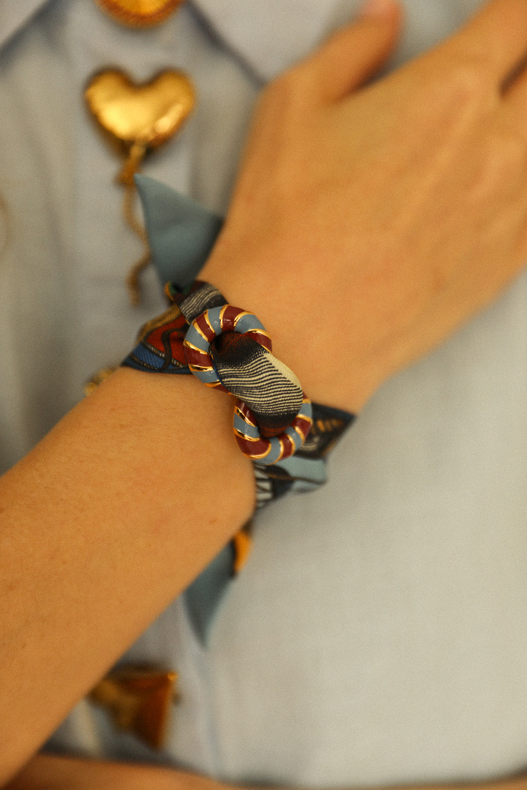 Bracelet en soie 4cm La Fete, neutre