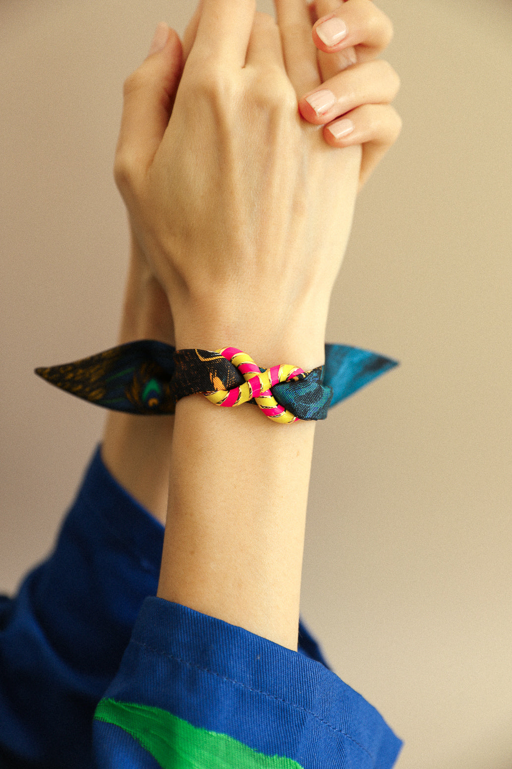 Bracelet en soie 4cm Fantastiques, flashy