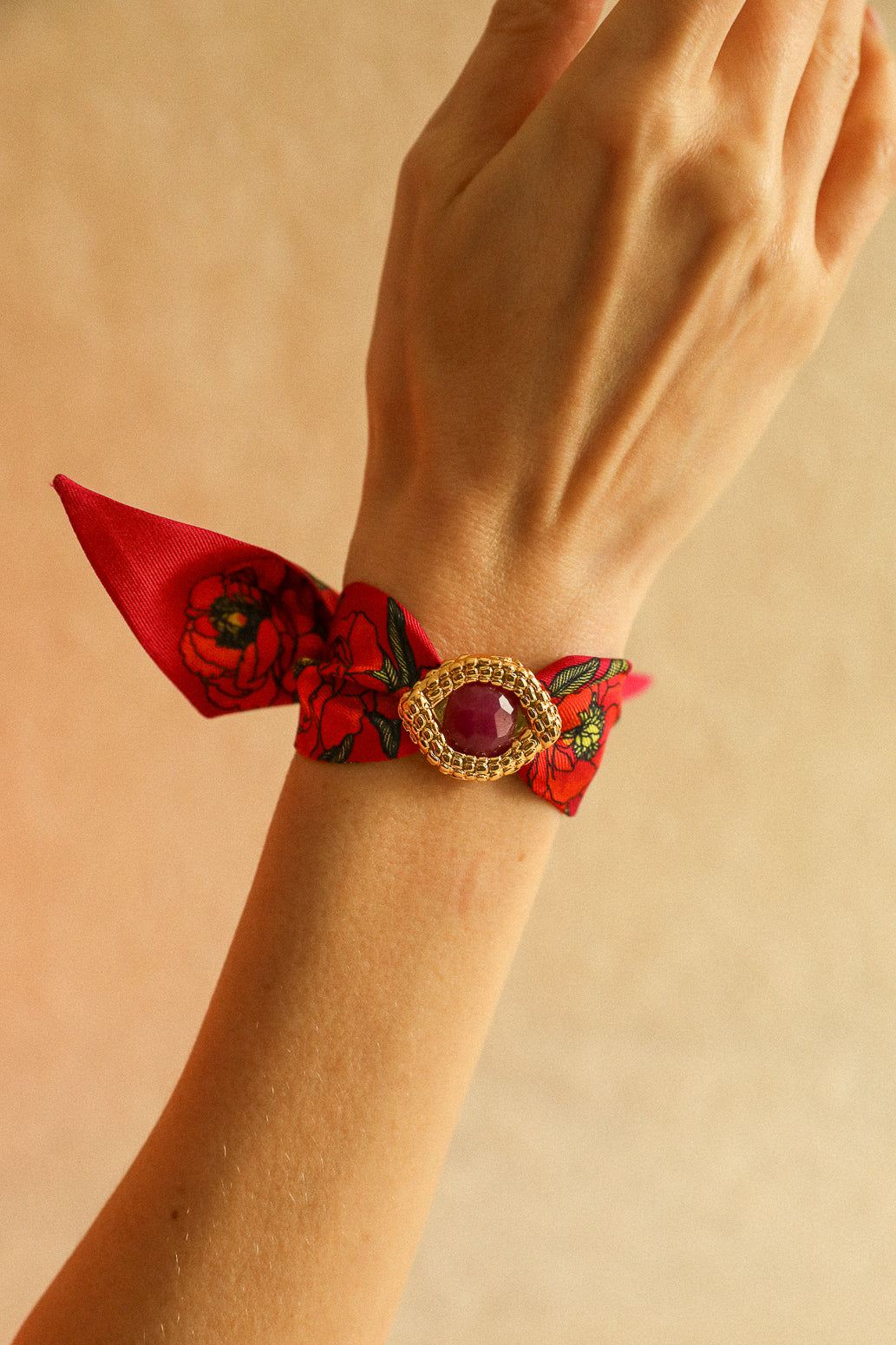 Ornement Oeil de caïman Agate Rose - base bijou