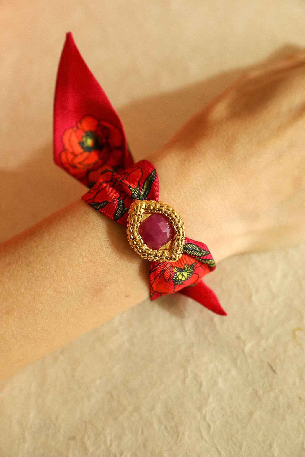 Ornement Oeil de caïman Agate Rose - base bijou