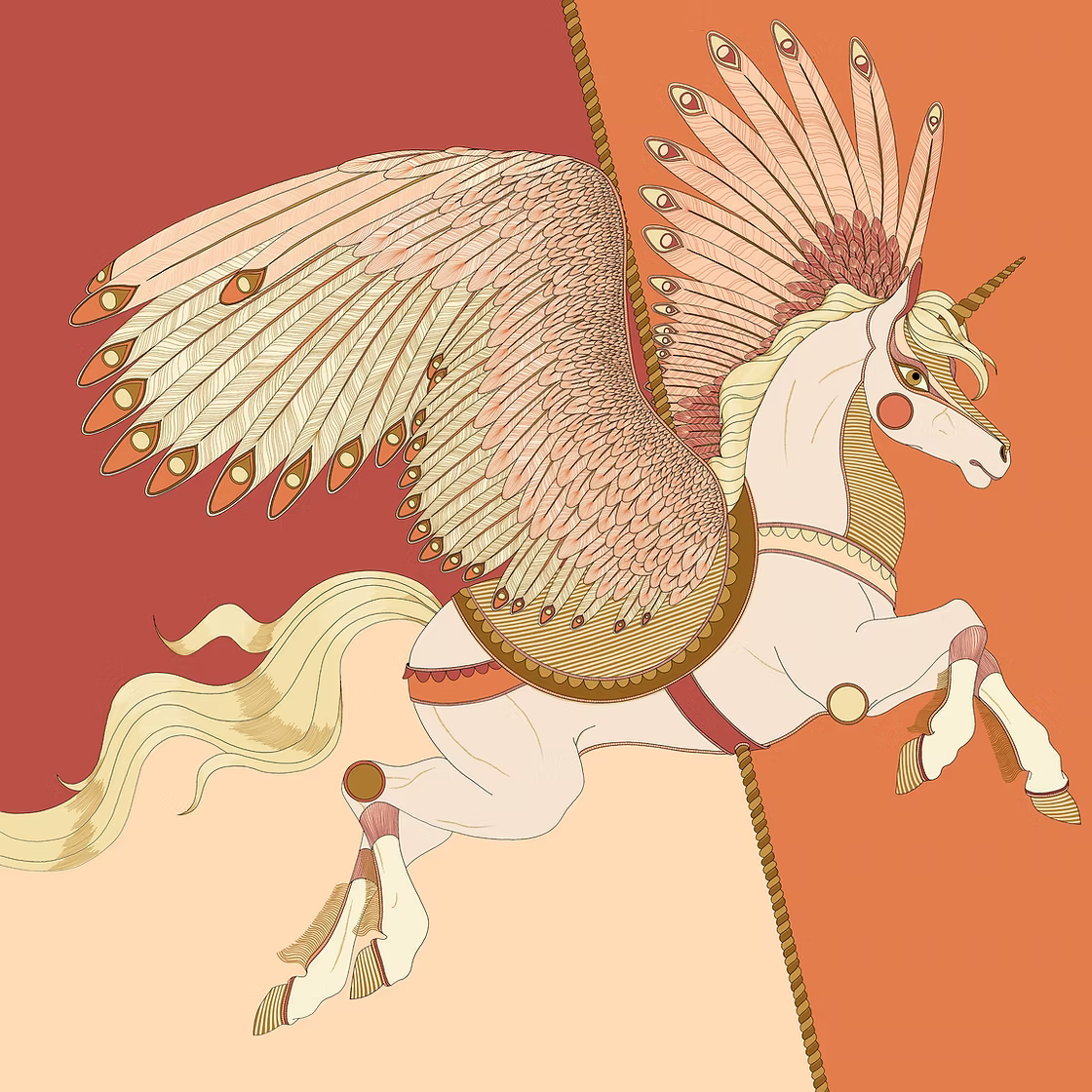 Carré 110 cm Carrousel, neutre