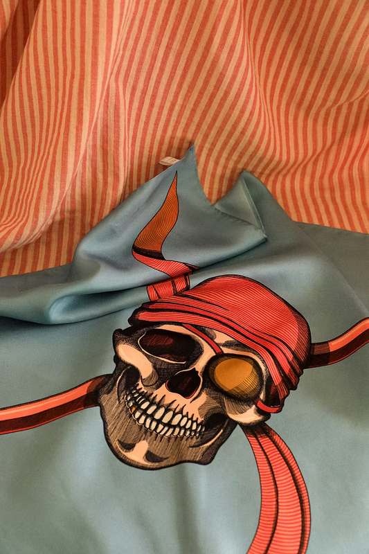Petit carré 70 cm - Pirate, coloré