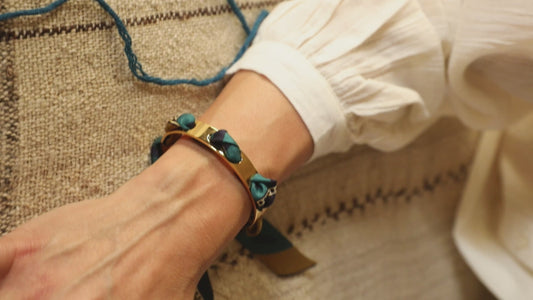 Bracelet Septembre et ruban Chapanoir, olive